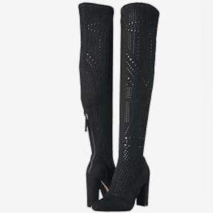 Over the knee healed boots Eco suede
